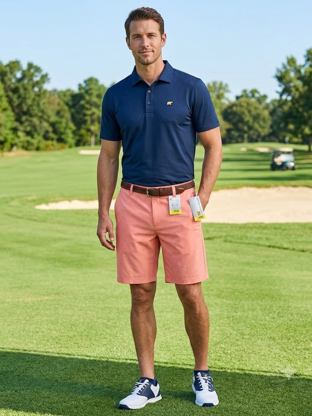 NWT Nicklaus Mens Golf Shors Size 34 Coral.